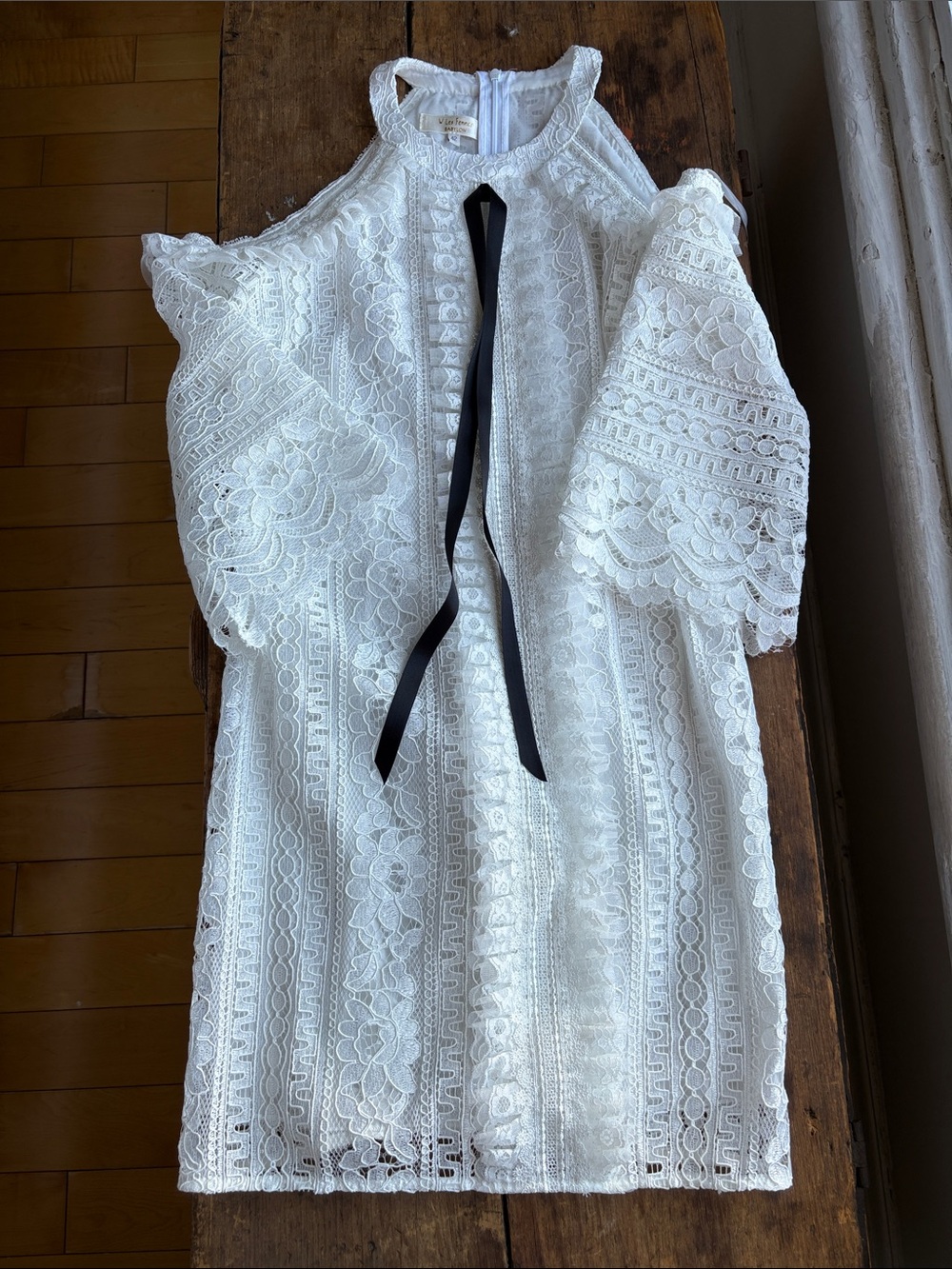 White Lace Detail Dress
